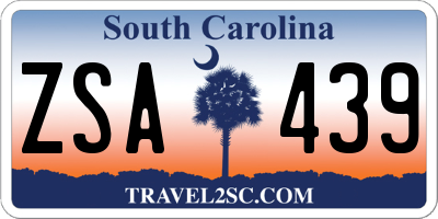 SC license plate ZSA439