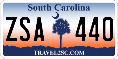 SC license plate ZSA440