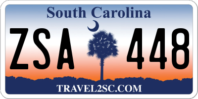 SC license plate ZSA448