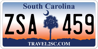 SC license plate ZSA459