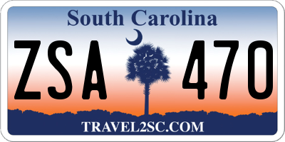 SC license plate ZSA470