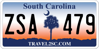 SC license plate ZSA479