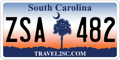 SC license plate ZSA482