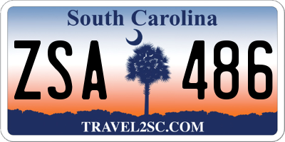 SC license plate ZSA486
