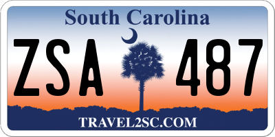 SC license plate ZSA487
