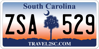 SC license plate ZSA529