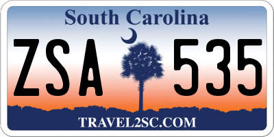 SC license plate ZSA535