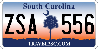 SC license plate ZSA556