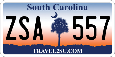 SC license plate ZSA557