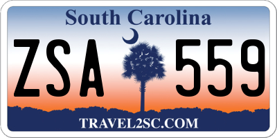 SC license plate ZSA559