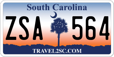 SC license plate ZSA564