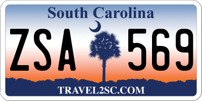SC license plate ZSA569
