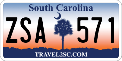 SC license plate ZSA571