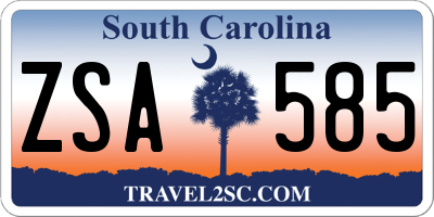 SC license plate ZSA585