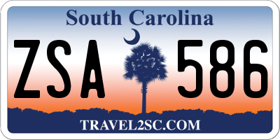 SC license plate ZSA586