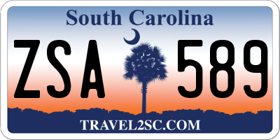 SC license plate ZSA589