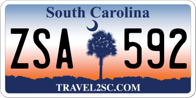 SC license plate ZSA592