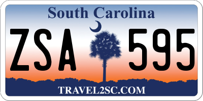 SC license plate ZSA595