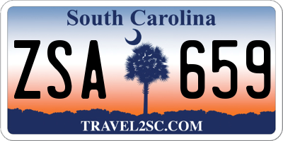 SC license plate ZSA659