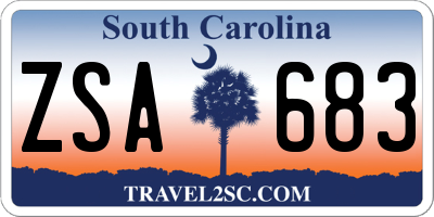 SC license plate ZSA683
