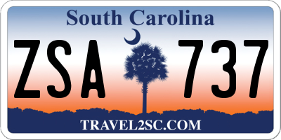 SC license plate ZSA737