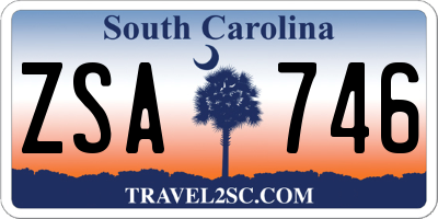 SC license plate ZSA746
