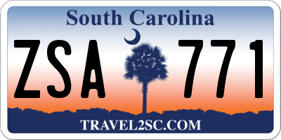 SC license plate ZSA771