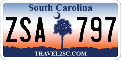 SC license plate ZSA797