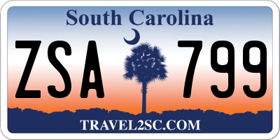 SC license plate ZSA799