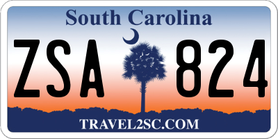 SC license plate ZSA824