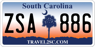 SC license plate ZSA886