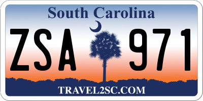 SC license plate ZSA971