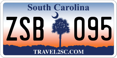 SC license plate ZSB095