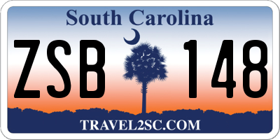 SC license plate ZSB148