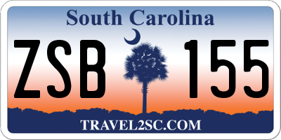 SC license plate ZSB155