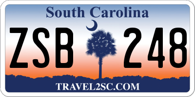 SC license plate ZSB248