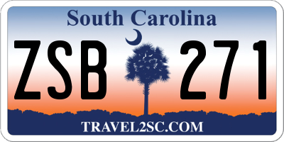 SC license plate ZSB271
