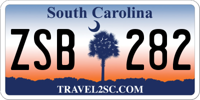 SC license plate ZSB282