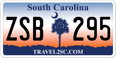 SC license plate ZSB295