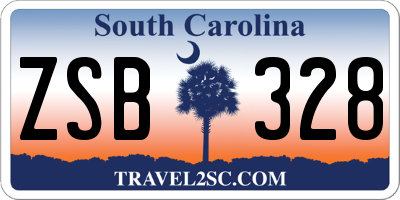 SC license plate ZSB328