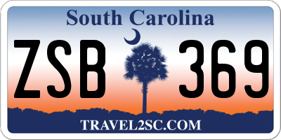 SC license plate ZSB369