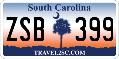 SC license plate ZSB399