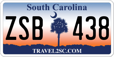SC license plate ZSB438