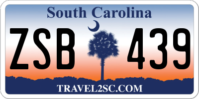 SC license plate ZSB439