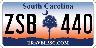 SC license plate ZSB440