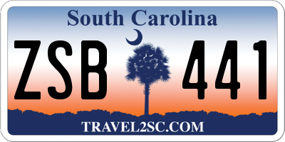 SC license plate ZSB441