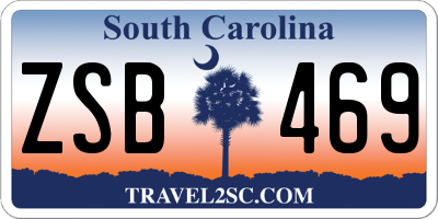 SC license plate ZSB469