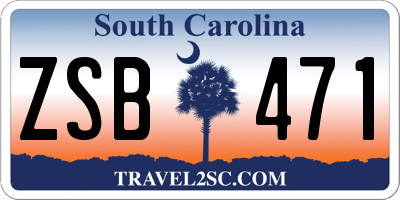 SC license plate ZSB471
