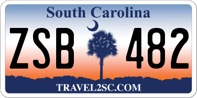SC license plate ZSB482