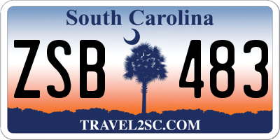 SC license plate ZSB483